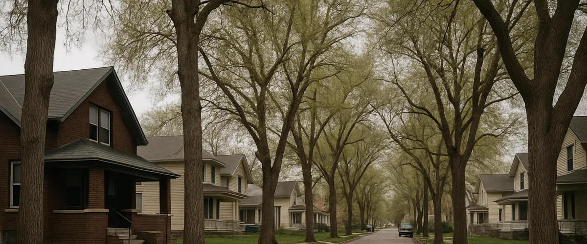 Residential street in Sioux City, IA
